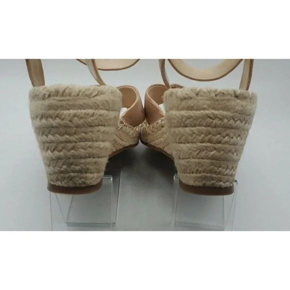 Vince Camuto Women Heel Wedge Shoes Open Toe Rose Gold Espadrille Sandal 9.5M - Picture 9 of 12